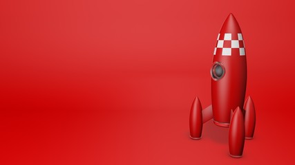 Rocket 3D render