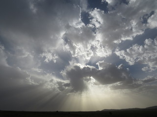 Sun rays through clouds 2