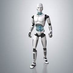Fototapeta premium Robot android posing