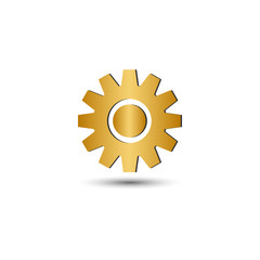 Colorful gear logo icon template