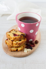  Traditional berry fruits pound cake for breakfast 