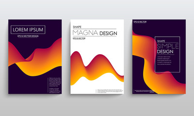 Naklejka na ściany i meble color gradient liquid cover with curved lines. abstaract design. vector background