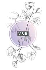 Floral wedding invitation