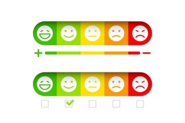 Feedback concept with different emoticons