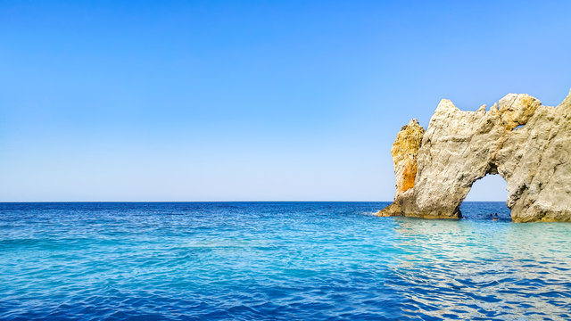 Paradise beach on Skiatos island in on Greece