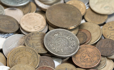 old coins pile