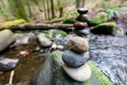 Cairn Along Stream