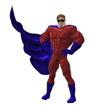 Superhero Illustration on white