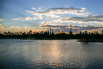 Fototapeta premium Sunset and colorful sky