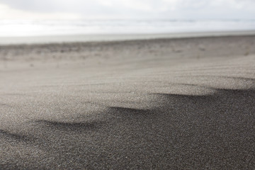 Fototapeta na wymiar Ripples in Sand on Beach