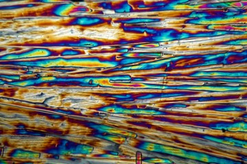 Strontium chloride under the microscope and in polarized light.