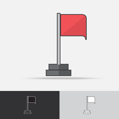 Flag Vector Icon Flat Design