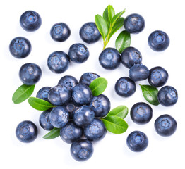 Blueberries isolated on white