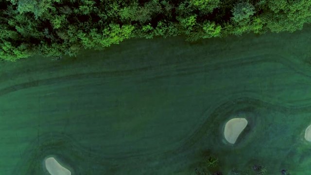 Aerial of golf course 