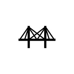 suspension bridge icon. Element of road signs and bridges icon. Premium quality graphic design icon. Signs and symbols collection icon for websites, web design, mobile app