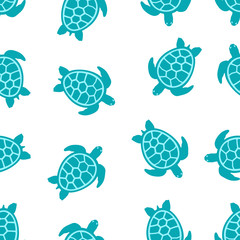 Obraz premium pattern with turquoise turtles