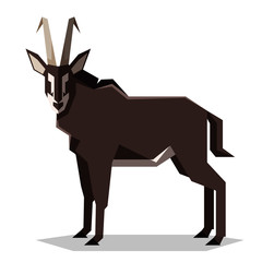 Flat geometric Sable antelope © amplion