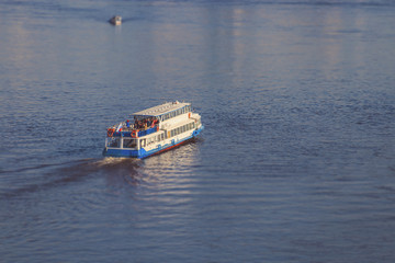 pleasure boat on the river