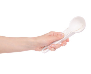 Spoon for ice cream in hand