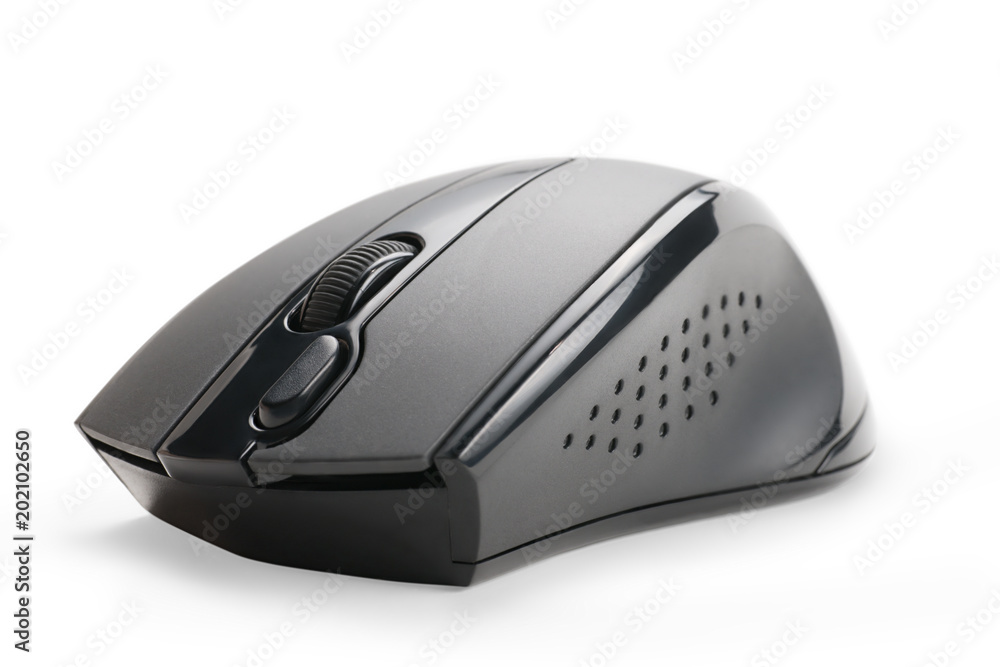 Fototapete computer mouse side view isolated with clipping path