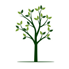 Shape of green Tree. Vector Illustration.
