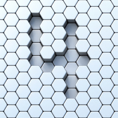 Hexagonal grid number FOUR 4 3D