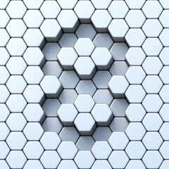 Hexagonal grid number EIGHT 8 3D