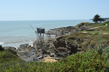 Fototapeta na wymiar Carrelet (pêcherie), littoral ouest, France