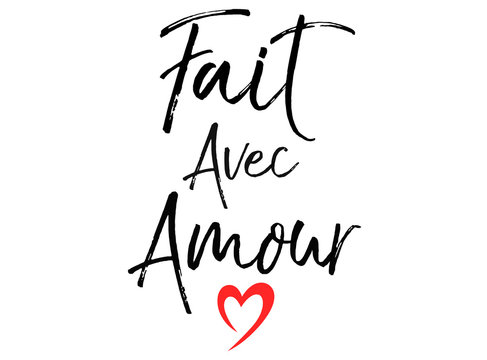 Fait avec amour symbole illustration