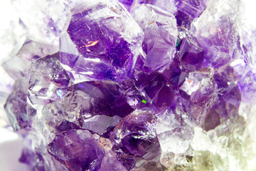 Crystals of amethyst close
