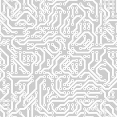 Computer circuit board. Seamless pattern