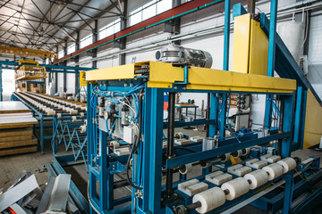 Industrial workshop for thermal insulation sandwich panel production line for construction, machine...