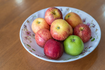 Naklejka na ściany i meble eight of apple on a beautiful plate