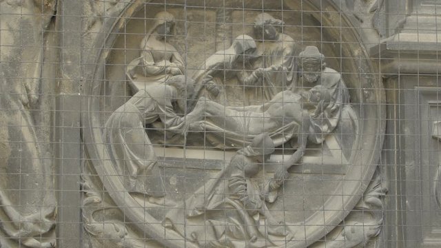 The Burial of Jesus bas relief