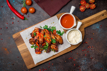 chicken wings in barbecue sauce