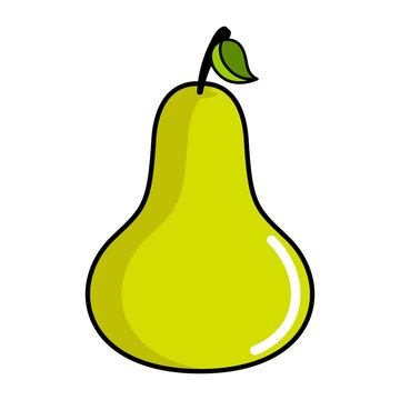 Isolated pear icon