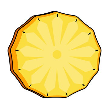 Isolated cut pineapple icon