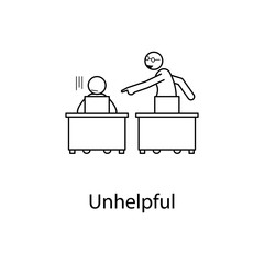 mocks with colleague illustration. Element of relationship with colleague mobile and web apps. Thin line mocks with colleague illustration can be used for web and mobile