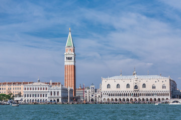 Saint Marks Square and Tower Across Channel