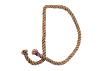 Alphabet from the rope letter d