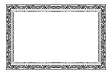 Antique frame isolated on white background