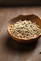 White peppercorn closeup