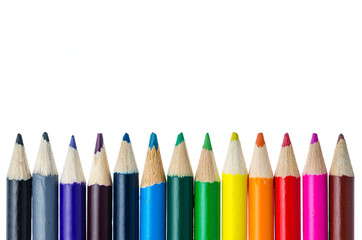 Fototapeta premium Color pencils isolated on white background