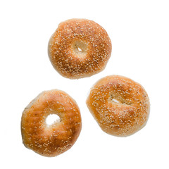 Bagels isolated on white background