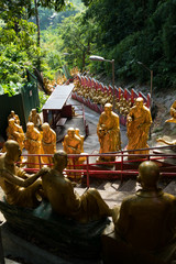 Steps down the Ten Thousand Buddhas Monastery, Hong Kong Asia