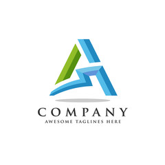 Letter A lightning logo icon design template elements, flash letter A logo vector, strong letter A logo