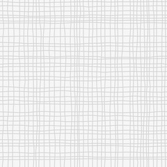 Grey canvas burlap texture, seamless checkered pattern. Gray Linen fabric textile. Vector