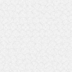 Fototapeta premium Concentric circles. Monochrome seamless pattern in japanese style. Asia art, grey abstract geometry background. Vector illustration.