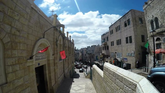 The streetscape of old town, ramshackle buildings along Betlemi street in Kldisubani district