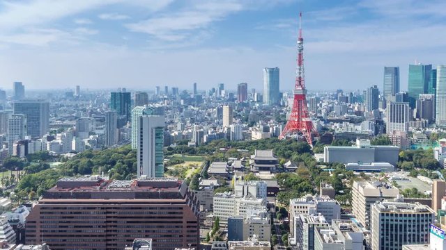 Timelapse tokyo city skyline Japan